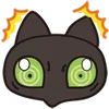 ❗️ Эмодзи «😍 Cats - котики парный черный и белый» для Telegram