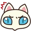 😠 Эмодзи «😍 Cats - котики парный черный и белый» для Telegram
