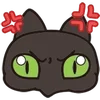 🤬 Эмодзи «😍 Cats - котики парный черный и белый» для Telegram