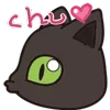 😘 Эмодзи «😍 Cats - котики парный черный и белый» для Telegram