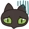 🙁 Эмодзи «😍 Cats - котики парный черный и белый» для Telegram