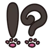 ⁉️ Эмодзи «😍 Cats - котики парный черный и белый» для Telegram