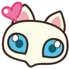 ❤️ Эмодзи «😍 Cats - котики парный черный и белый» для Telegram