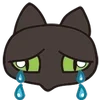 😭 Эмодзи «😍 Cats - котики парный черный и белый» для Telegram