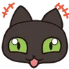 😂 Эмодзи «😍 Cats - котики парный черный и белый» для Telegram