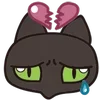 💔 Эмодзи «😍 Cats - котики парный черный и белый» для Telegram