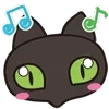 🎶 Эмодзи «😍 Cats - котики парный черный и белый» для Telegram