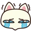 😭 Эмодзи «😍 Cats - котики парный черный и белый» для Telegram