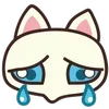 😭 Эмодзи «😍 Cats - котики парный черный и белый» для Telegram