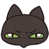 🤨 Эмодзи «😍 Cats - котики парный черный и белый» для Telegram