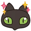 ✨ Эмодзи «😍 Cats - котики парный черный и белый» для Telegram