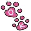 🐾 Эмодзи «😍 Cats - котики парный черный и белый» для Telegram