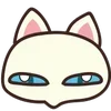 😐 Эмодзи «😍 Cats - котики парный черный и белый» для Telegram
