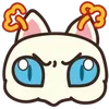 😤 Эмодзи «😍 Cats - котики парный черный и белый» для Telegram