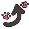 ⤴️ Эмодзи «😍 Cats - котики парный черный и белый» для Telegram