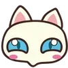 😳 Эмодзи «😍 Cats - котики парный черный и белый» для Telegram