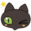 😉 Эмодзи «😍 Cats - котики парный черный и белый» для Telegram