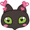 😍 Эмодзи «😍 Cats - котики парный черный и белый» для Telegram