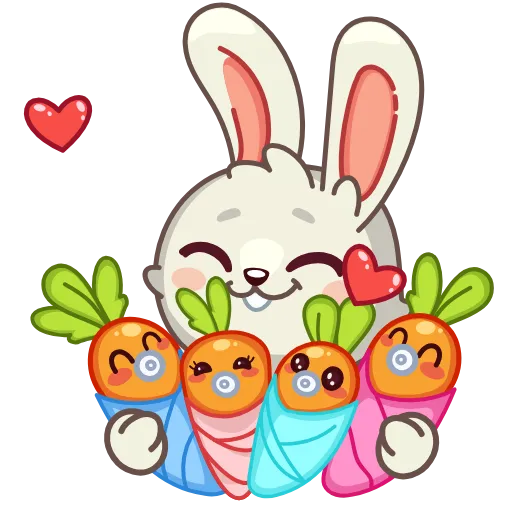 🤩 Стикер «Любовь-морковь» для Telegram