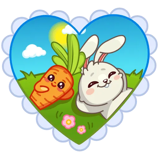🤩 Стикер «Любовь-морковь» для Telegram