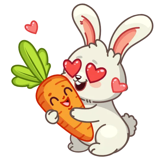 🤩 Стикер «Любовь-морковь» для Telegram