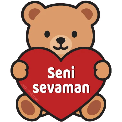 💘 Эмодзи «Буквы с мишками, векторные» для Telegram