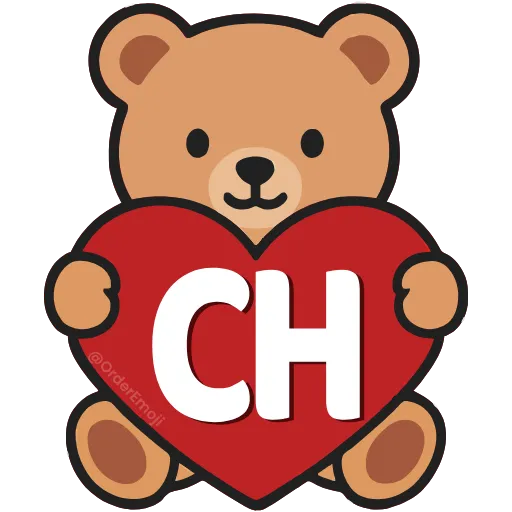 💘 Эмодзи «Буквы с мишками, векторные» для Telegram