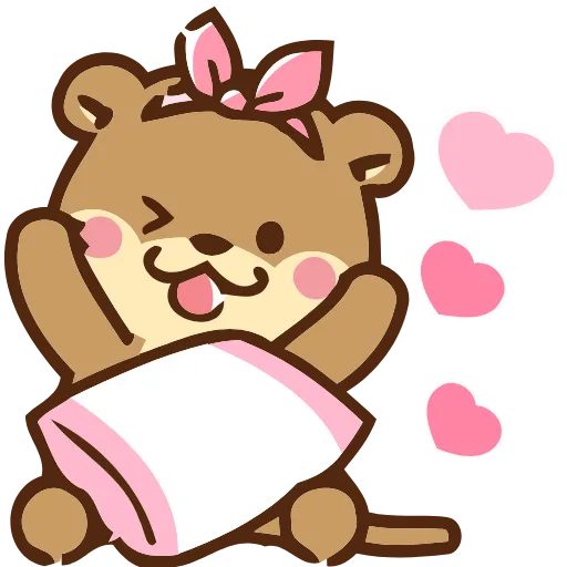 😉 Эмодзи «Love Otters» для Telegram