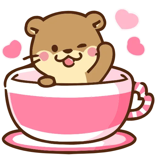 ☕️ Эмодзи «Love Otters» для Telegram
