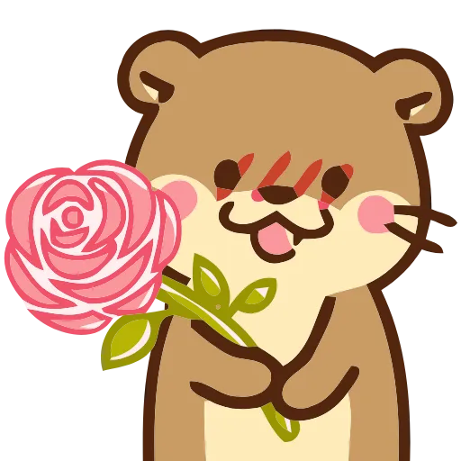 🌹 Эмодзи «Love Otters» для Telegram