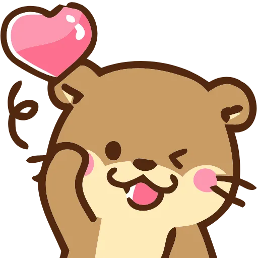 😉 Эмодзи «Love Otters» для Telegram
