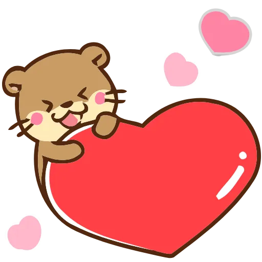 ❤️ Эмодзи «Love Otters» для Telegram