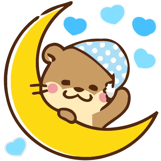 🌙 Эмодзи «Love Otters» для Telegram