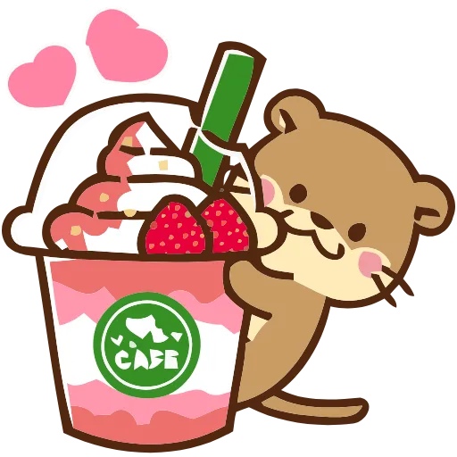 🧋 Эмодзи «Love Otters» для Telegram