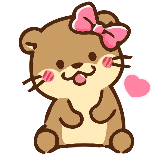 ❤️ Эмодзи «Love Otters» для Telegram