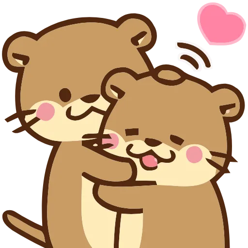 ❤️ Эмодзи «Love Otters» для Telegram