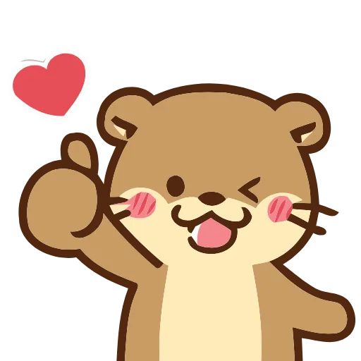 👍 Эмодзи «Love Otters» для Telegram