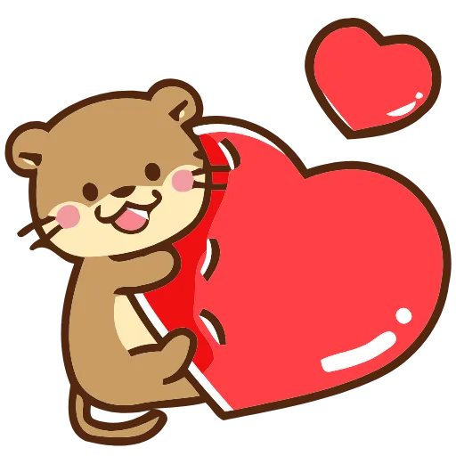 ❤️ Эмодзи «Love Otters» для Telegram