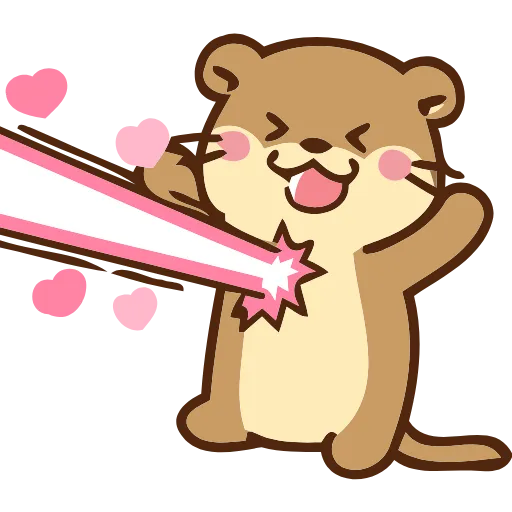 💕 Эмодзи «Love Otters» для Telegram