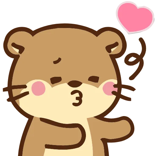 😘 Эмодзи «Love Otters» для Telegram