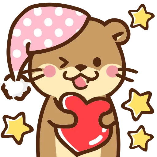😉 Эмодзи «Love Otters» для Telegram