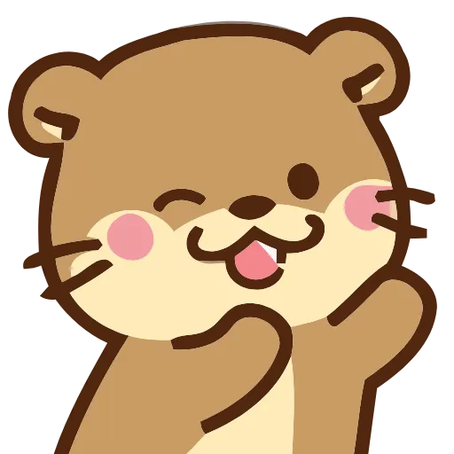 😉 Эмодзи «Love Otters» для Telegram