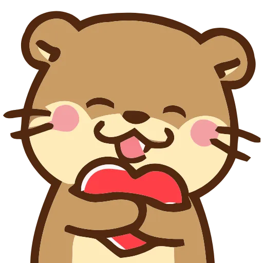 Стикерпак Love Otters для Telegram
