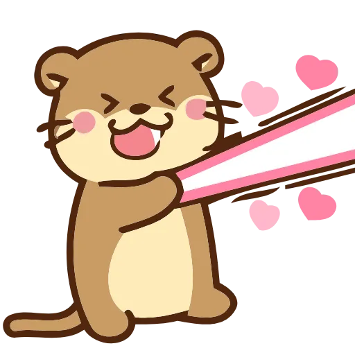 💕 Эмодзи «Love Otters» для Telegram