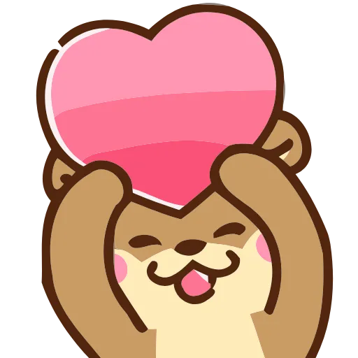 🩷 Эмодзи «Love Otters» для Telegram