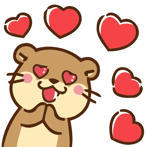 😍 Эмодзи «Love Otters» для Telegram