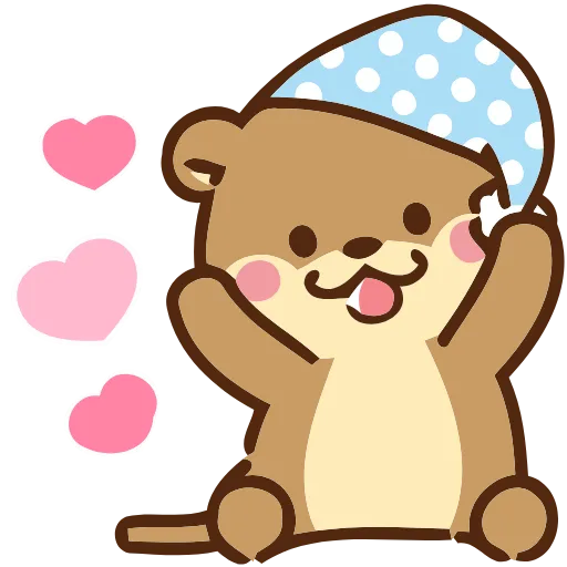 💕 Эмодзи «Love Otters» для Telegram