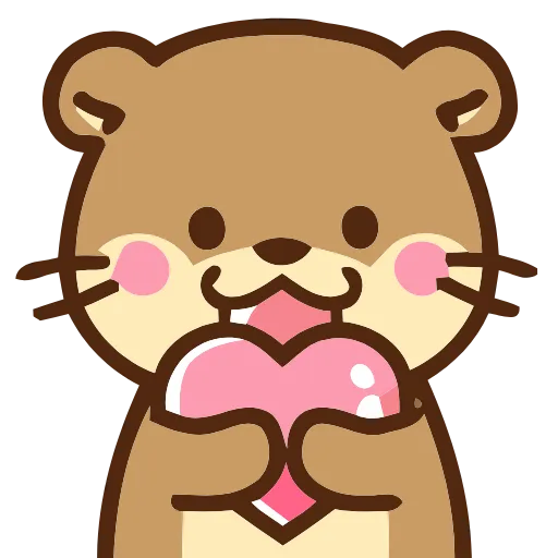 🩷 Эмодзи «Love Otters» для Telegram
