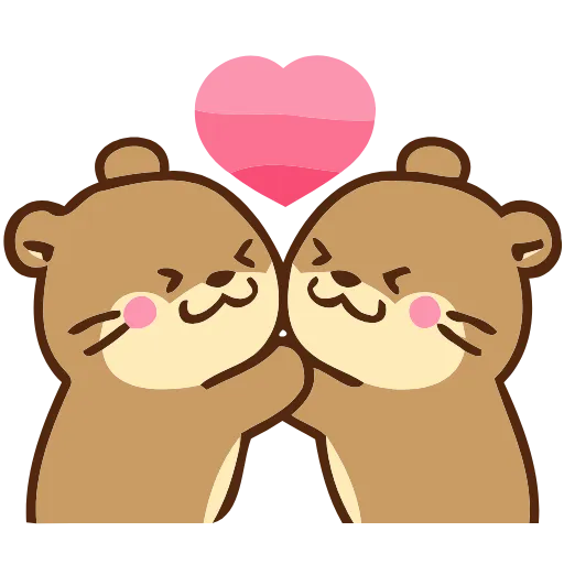 ❤️ Эмодзи «Love Otters» для Telegram
