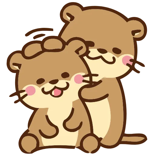 ❤️ Эмодзи «Love Otters» для Telegram